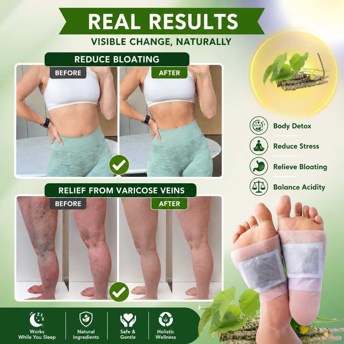 Tivra | Premium Body Detox Foot Patches (Pack of 20) BUY 1 GET 1 FREE